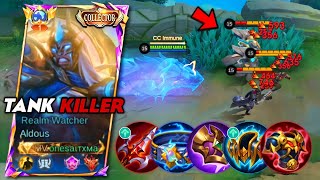ALDOUS NEW META TANK DAMAGE KILLER BUILD IS HERE!!!🔥 | BEST RECOMMENDED BUILD TO RANK UP FASTER