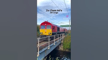 2x Class 66’s ~ DB Cargo #railenthusiast #train #railway #trainspotting #railwaycontent #class66