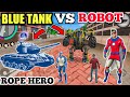 blue tank Vs robot in rope hero | rope hero: vice town | rope hero | rope hero vice town tank