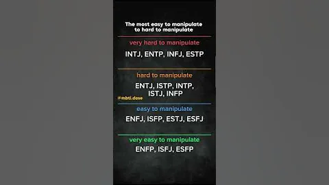 mbti types most hard to manipulate  #mbti #intj #infj #infp #intp #istp