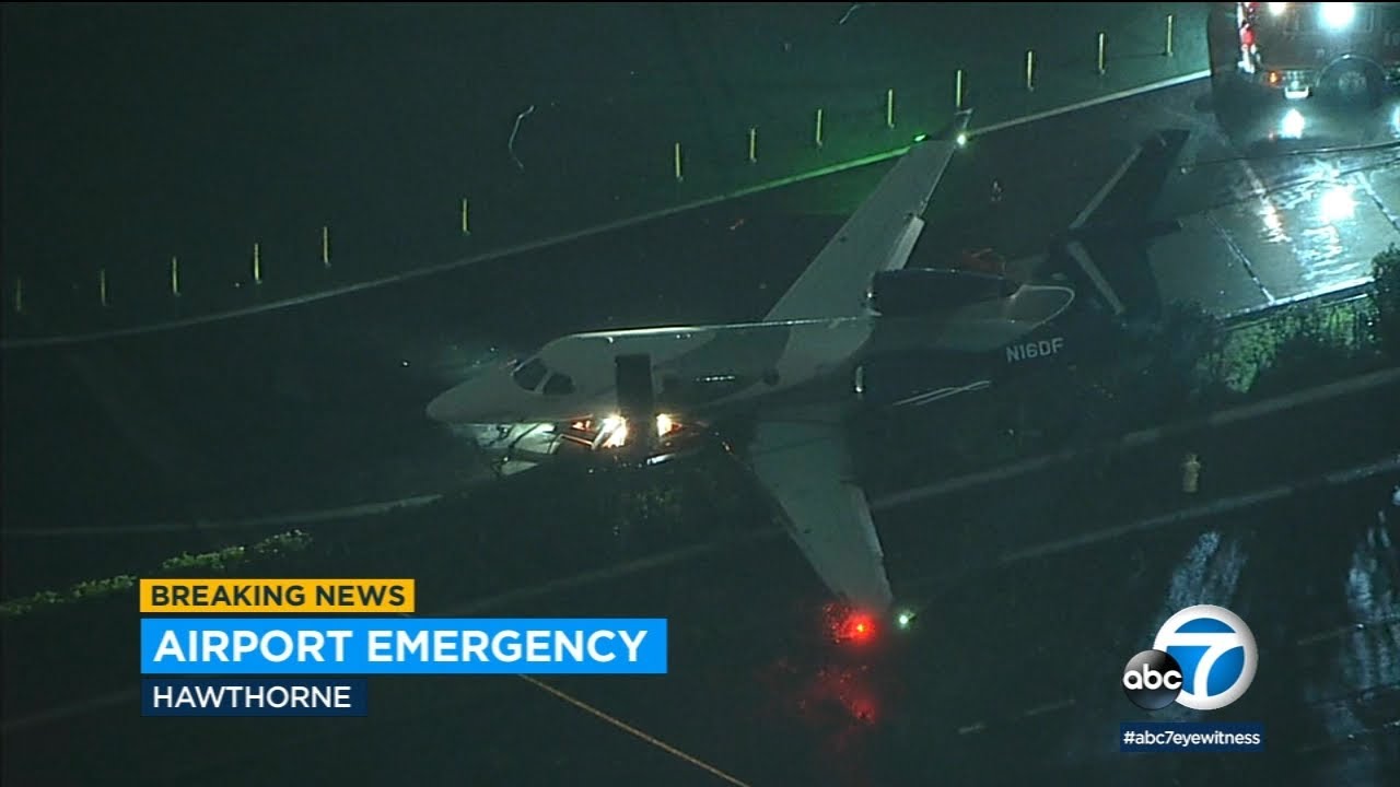 Private jet crashes into fence at Hawthorne Airport