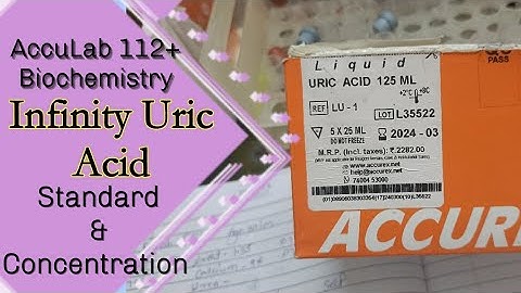 Understanding Infinity Uric Acid Standards and Concentrations || Acculab AT 112+ Analyzer || Uric