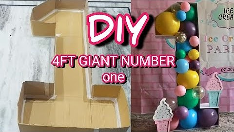 DIY Giant Number 1 | Balloon Mosaic Tutorial | Balloon Number Mosaic 1 | DIY Large letter 1 tutorial