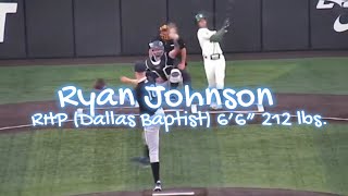 RYAN JOHNSON - RHP (Dallas Baptist) 2024 MLB DRAFT Prospect Video Profile