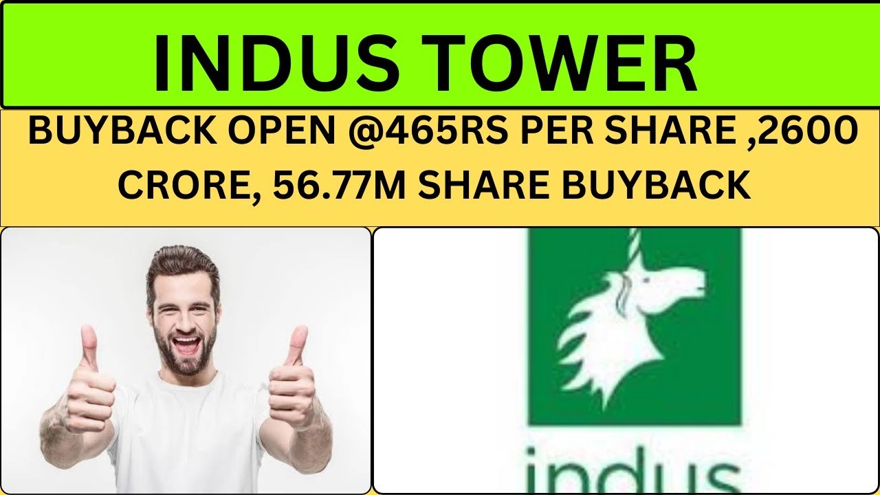 INDUS TOWER BUYBACK OPEN || INDUS TOWER SHARE LATEST NEWS TODAY ...