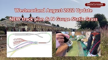 N Gauge Model Railway Layout Westmorland , August Layout Update, N Gauge Static Grass, NEW Trackplan