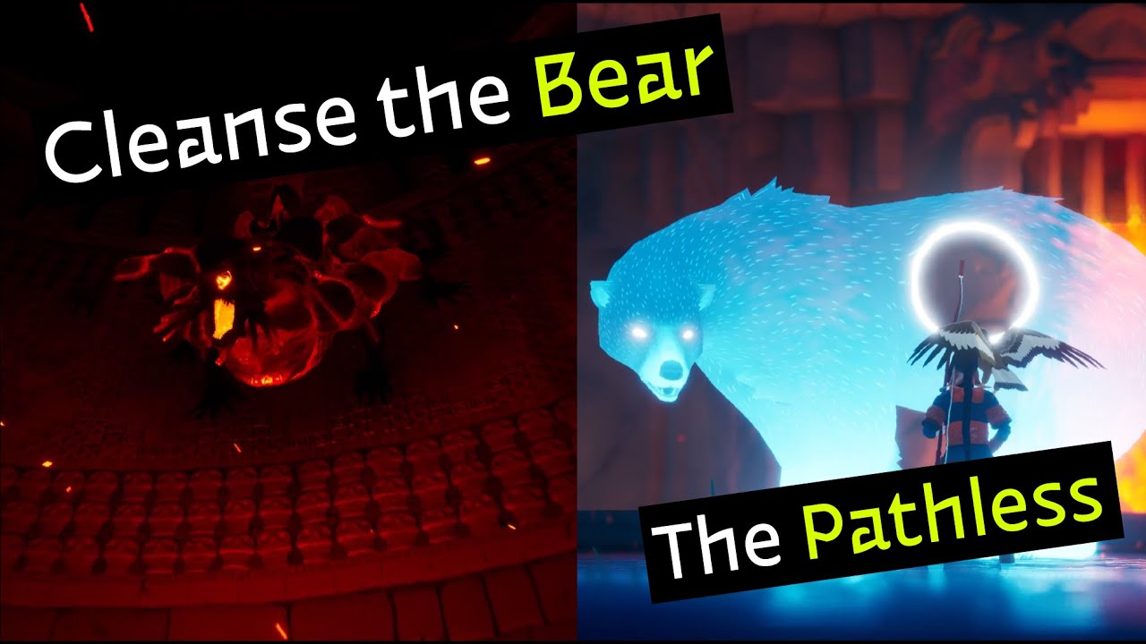 Cleanse the Bear - The Pathless (PS5/PS4) - Full Boss Battle / Trophy (no commentary)