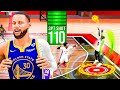 Steph curry  110 3pt rating is unstoppable in the comp stage nba 2k24