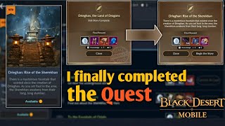 Completing Drieghan Part 1 Quest Black Desert Mobile