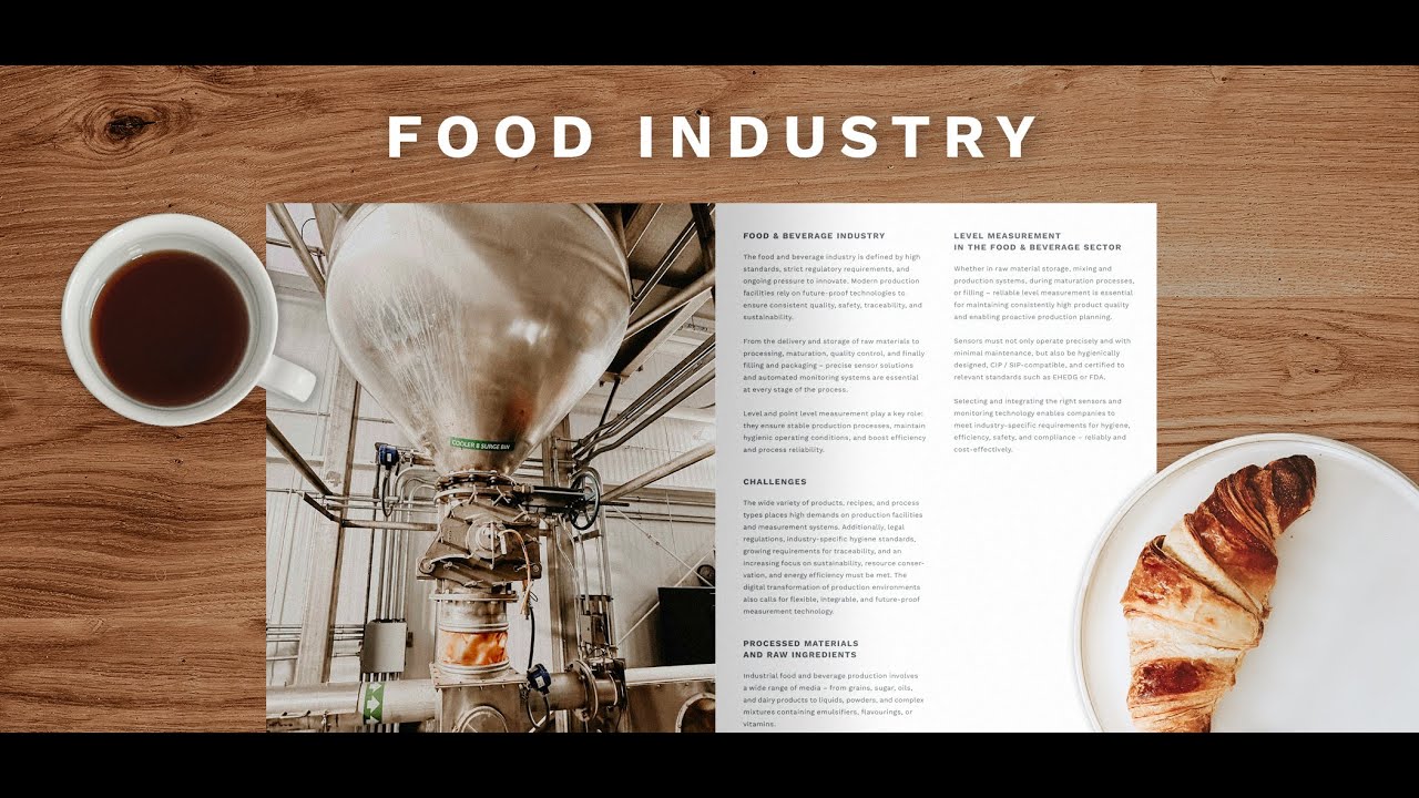 FOOD INDUSTRY: Level measurement technology and solutions