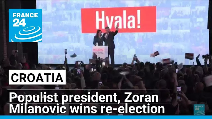 Hrvatski populistički predsjednik Zoran Milanović ponovno je izabran • FRANCUSKA 24 engleski