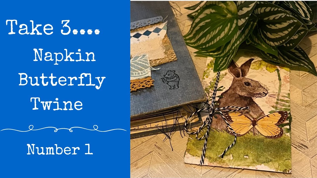 Take Three....Napkin, Butterfly and Twine Number 1 Super Easy