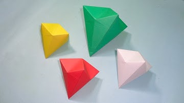 How To Make a Paper Diamond Easily || DIY Simple Origami Diamond