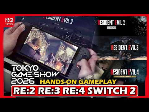 RESIDENT EVIL 2, 3, 4 REMAKE Nintendo Switch 2 HANDS-ON Handheld Gameplay - Tokyo Game Show 2026