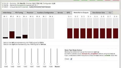 Naze32 Monitoring Motors
