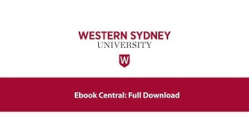 Ebook Central: Full Download