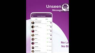 Unseen messenger to stay unseen online, recover deleted messages, no last seen screenshot 3