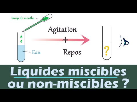Vidéo: Quel est le meilleur exemple de liquides non miscibles ?