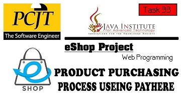 Web Project Task 33 | Java Institute | 1st Year | eShop @Java Institute for Advanced Technology