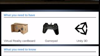 Create your Virtual Reality experiences with Unity 3D and a Cardboard