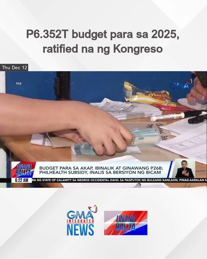 P6.352T budget para sa 2025, ratified na ng Kongreso | Unang Balita