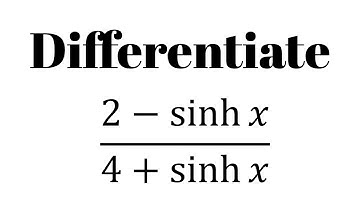 Hyperbolic derivative requiring the quotient rule (example)