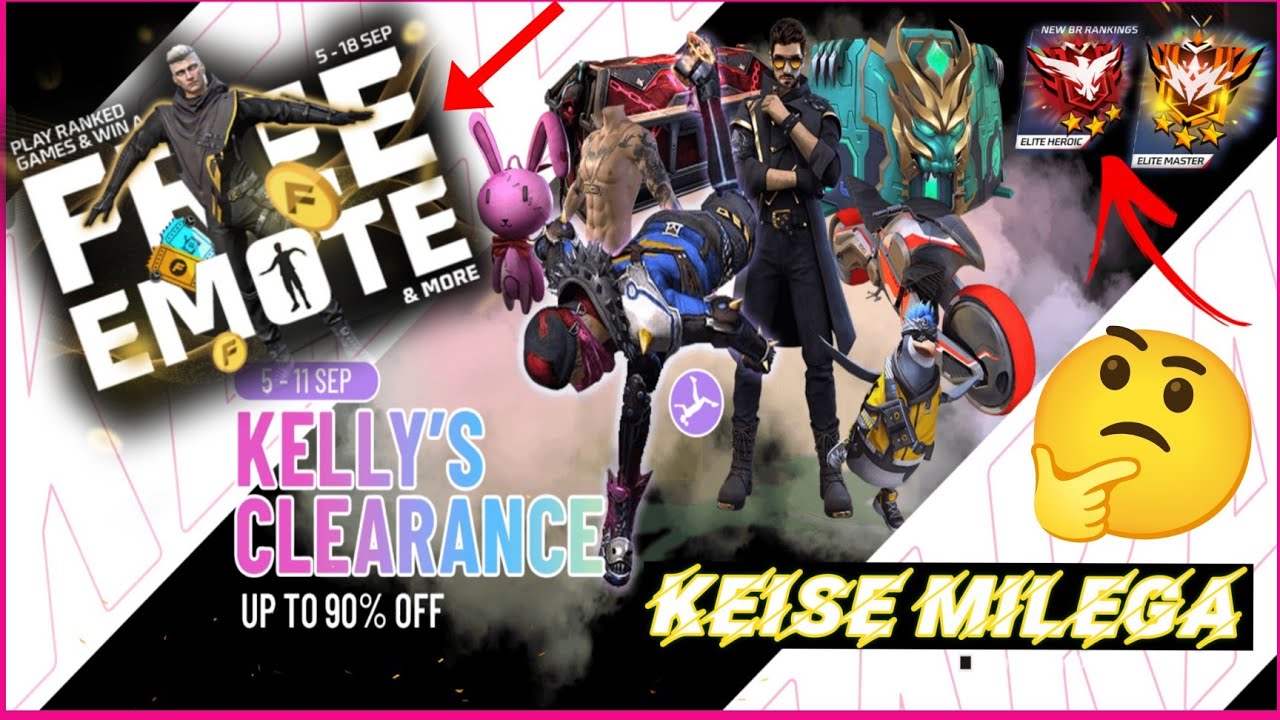 NEW BUG ?😱 CLAIM FREE EMOT😎 || KELLYS CLEARANCE  EVENT FREE FIRE 🔥 || NEW EVENT FREE FIRE ||
