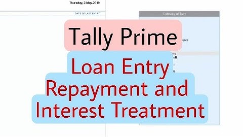 Loans Entry in Tally Prime | Loan Repayment and Interest Treatment