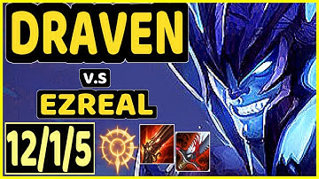 TYLER1 (DRAVEN) vs EZREAL - 12/1/5 KDA BOTTOM ADC GAMEPLAY - NA Ranked MASTER