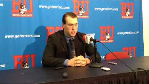 Patrick MacGregor discusses No. 15 BU's loss to No...