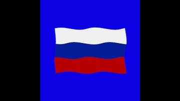 Russia 2d flag  green screen flag animation