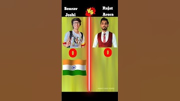 Sourav Joshi vlogs vs Rajat Arora ❓ #shorts @Rajataroraofficial