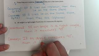Geometry Standards: 2.1 Day 3: Biconditional Statements