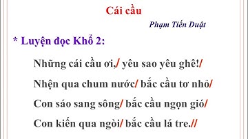 Tập đọc: Cái cầu- TV lớp 3 ( tập 2- trang 34)