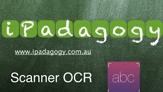 iPadagogy - App Review - Scanner OCR