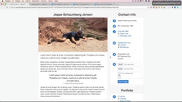 Bootstrap 4: Create a resume and CV page – Card – Contact info