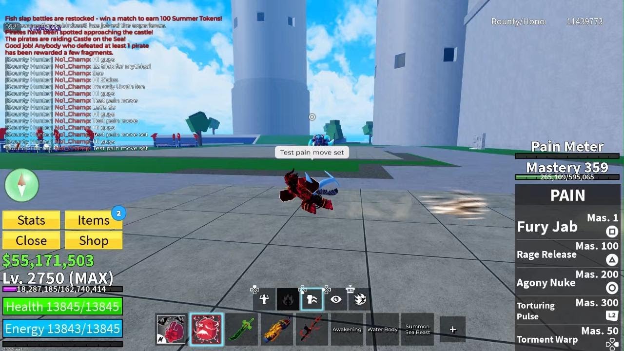 [PAIN] REWORK TESTING MOVE BLOX FRUIT #Roblox - YouTube