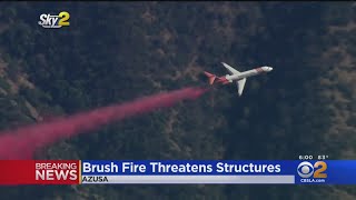 LA County Fire crews contain brush fire in Azsua