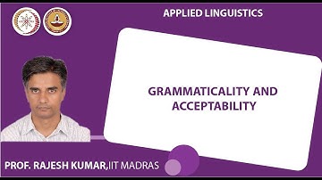 Grammaticality and Acceptability