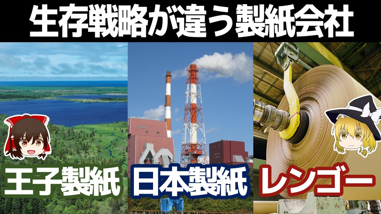 復活する製紙企業。全く違う生存戦略とは？【王子製紙/日本製紙/レンゴー決算】～ゆっくり解説～