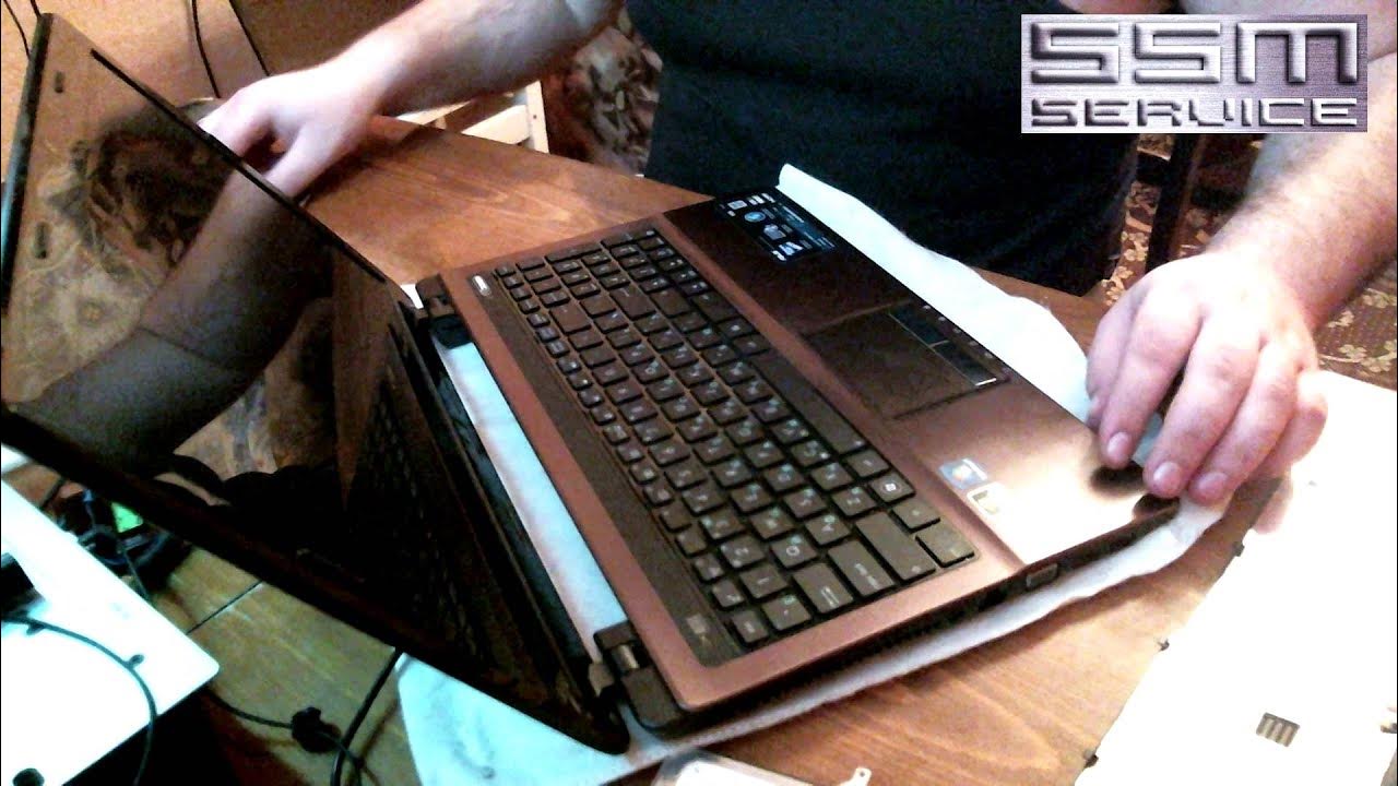Как разобрать ноутбук asus k53s Как разбрать ноутбук Asus K53S - YouTube