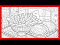 Color by Number app Mosaic Modern Art Fast Food coloringbook
