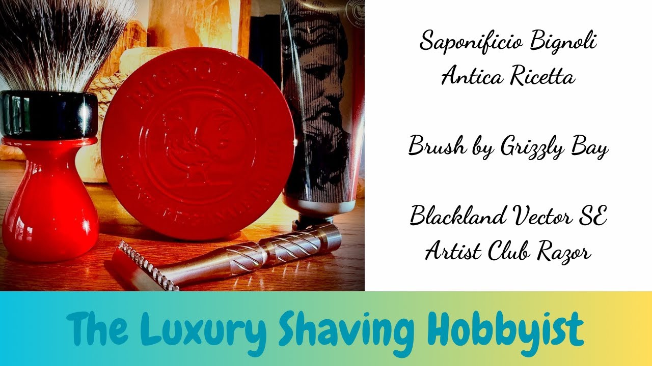 Saponificio Bignoli Antica Ricetta - Blackland Vector SE Razor - Grizzly Bay Brush