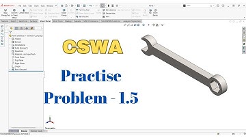 CSWA Practice Problem 1.5 | SolidWorks Tutorial for Beginners