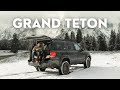 Winter SUV Camping in Grand Teton National Park | Toyota Sequoia Overland | Cinematic Film