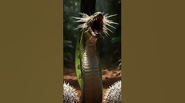 Giant Green Snake Attacks Porcupines — But Instantly Regrets It! #wildlife #nature
