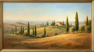 Journey to Serene Tuscany: A Warm Summer Landscape Oil Painting for 4K TV Frame Art screenshot 4
