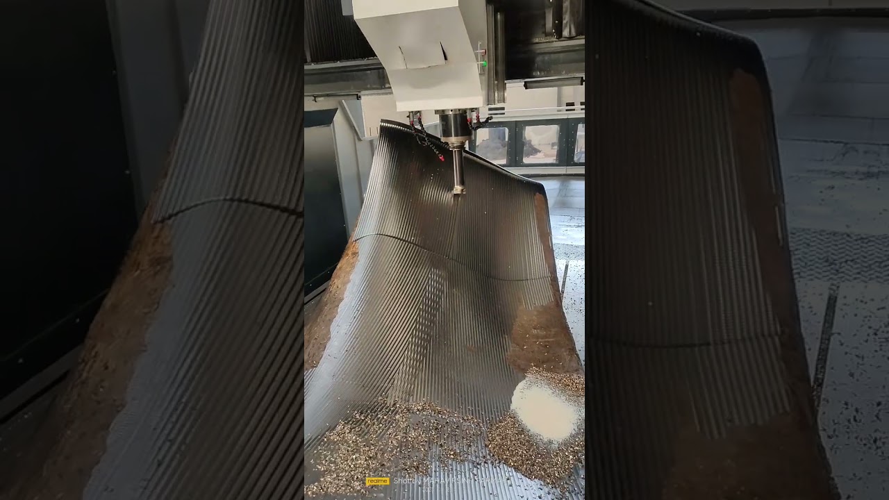 Big Vmc machine works in turbine blade