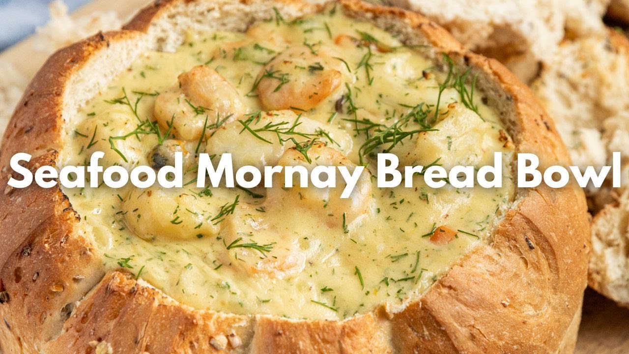Seafood Mornay Bread Bowl