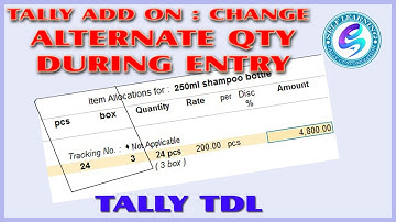 #How to change alternate quantity in tally prime ! Change Alternate Qty during Entry ! Self Learning